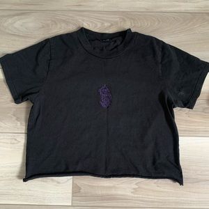 Brandy Melville dark grey dragon crop top